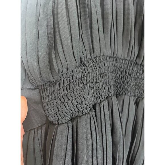 Lane Bryant Dress 18 Black Tank Midi Crinkle Neutral Minimalist Capsule Staple - Picture 10 of 13